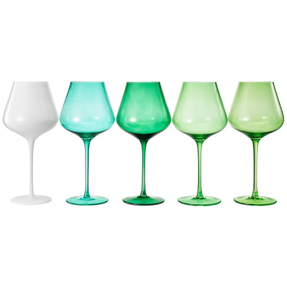 Beaches of the Thai Islands Wine Glassware | 5 Set, 20 OZ - Decor Addict, LLC