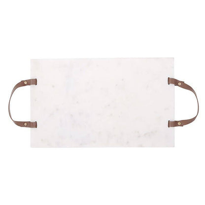 Marble Board with Leather Handles - Decor Addict, LLC