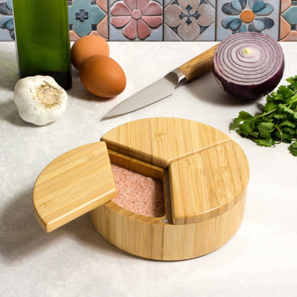 Trio Salt Cellar Storage Box with Swivel Lids - Decor Addict, LLC