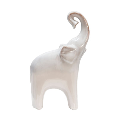 Ceramic 6x11"  Elephant, Cream - Decor Addict, LLC