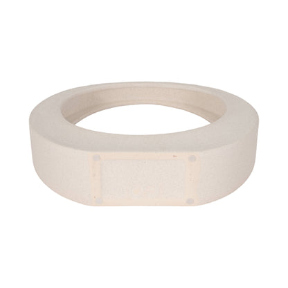 Stoneware Modern Sand Glaze Loop Sculpture - White, 11 in.