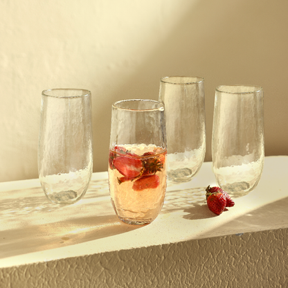 Pebbled Large Glasses - Set of 4 - Decor Addict, LLC