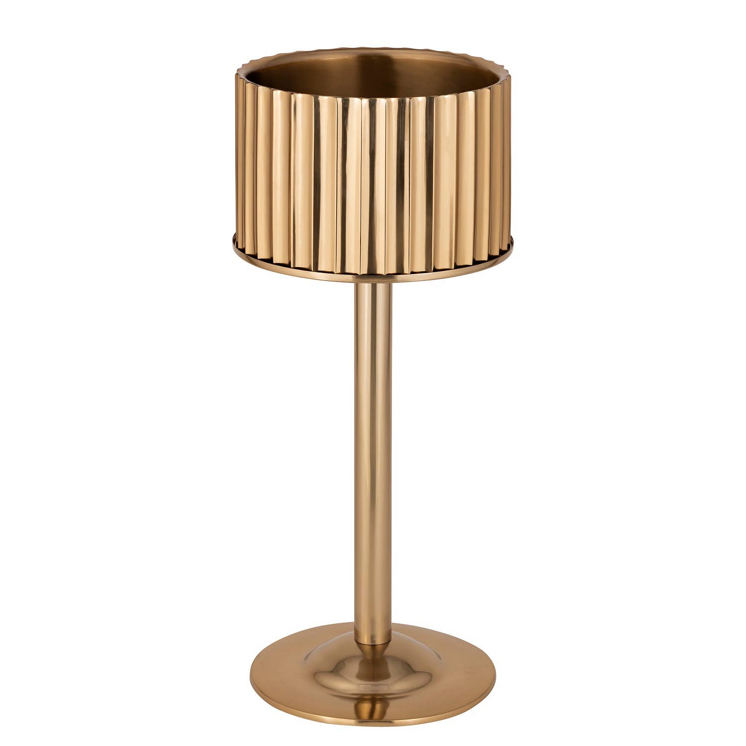 Gold Steel Ice Bucket Stand Only Small: Gold / STEEL - Decor Addict, LLC