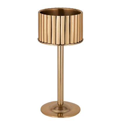 Gold Steel Ice Bucket Stand Only Small: Gold / STEEL - Decor Addict, LLC