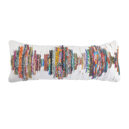 Chantale Geometric Throw Pillow, White/Multi: White/Multi / 14" x 36" / Poly Filled - Decor Addict, LLC