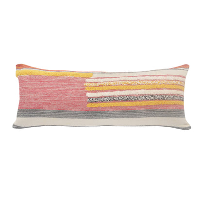 Multi-Lined Throw Pillow: Multi / 14" x 36" / Poly Filled - Decor Addict, LLC