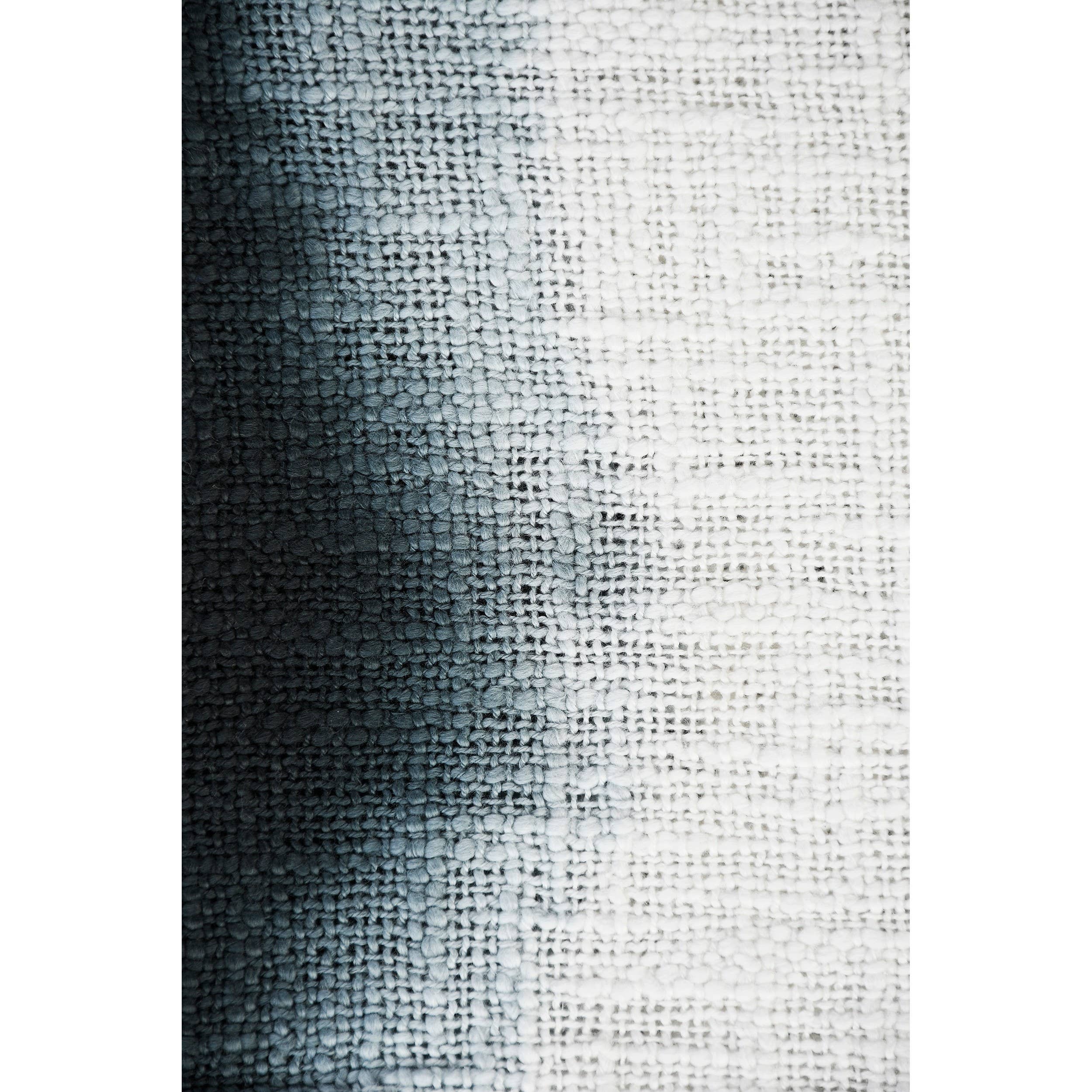 Shibori Slab Throw Blanket with Fringe: Jet Black - Decor Addict, LLC