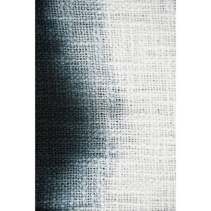 Shibori Slab Throw Blanket with Fringe: Jet Black - Decor Addict, LLC