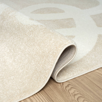 Modern Abstract Decorative Neutral Beige Area Rug: 2' x 3' - Decor Addict, LLC