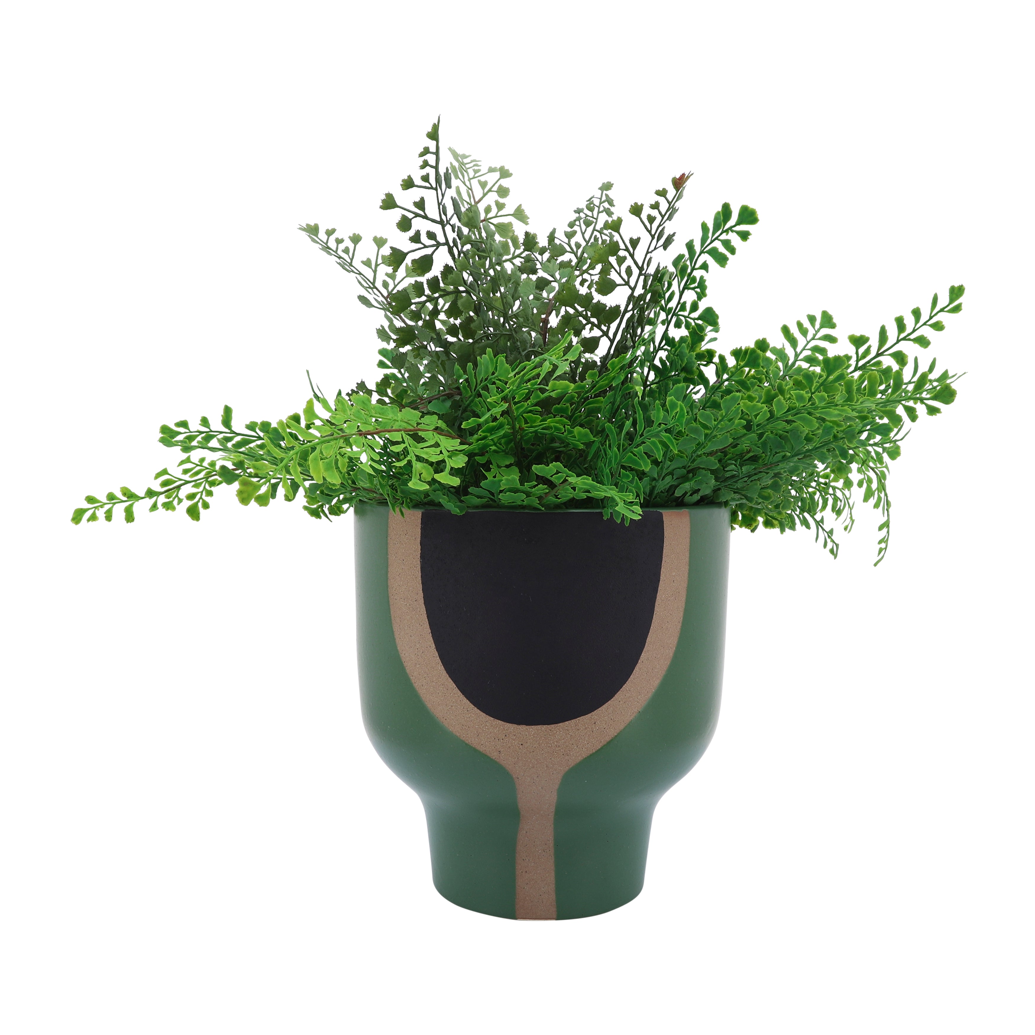 Cer, 10" Mushroom Planter, Olive - Decor Addict, LLC