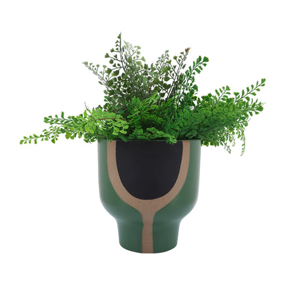 Cer, 10" Mushroom Planter, Olive - Decor Addict, LLC