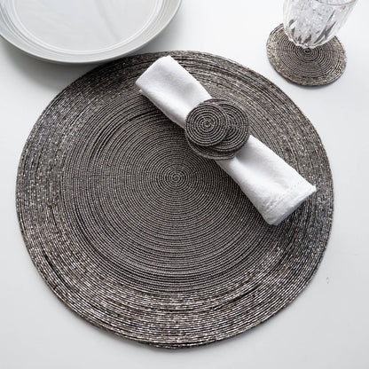 Beaded Silver Place Set (3-Piece) - Decor Addict, LLC