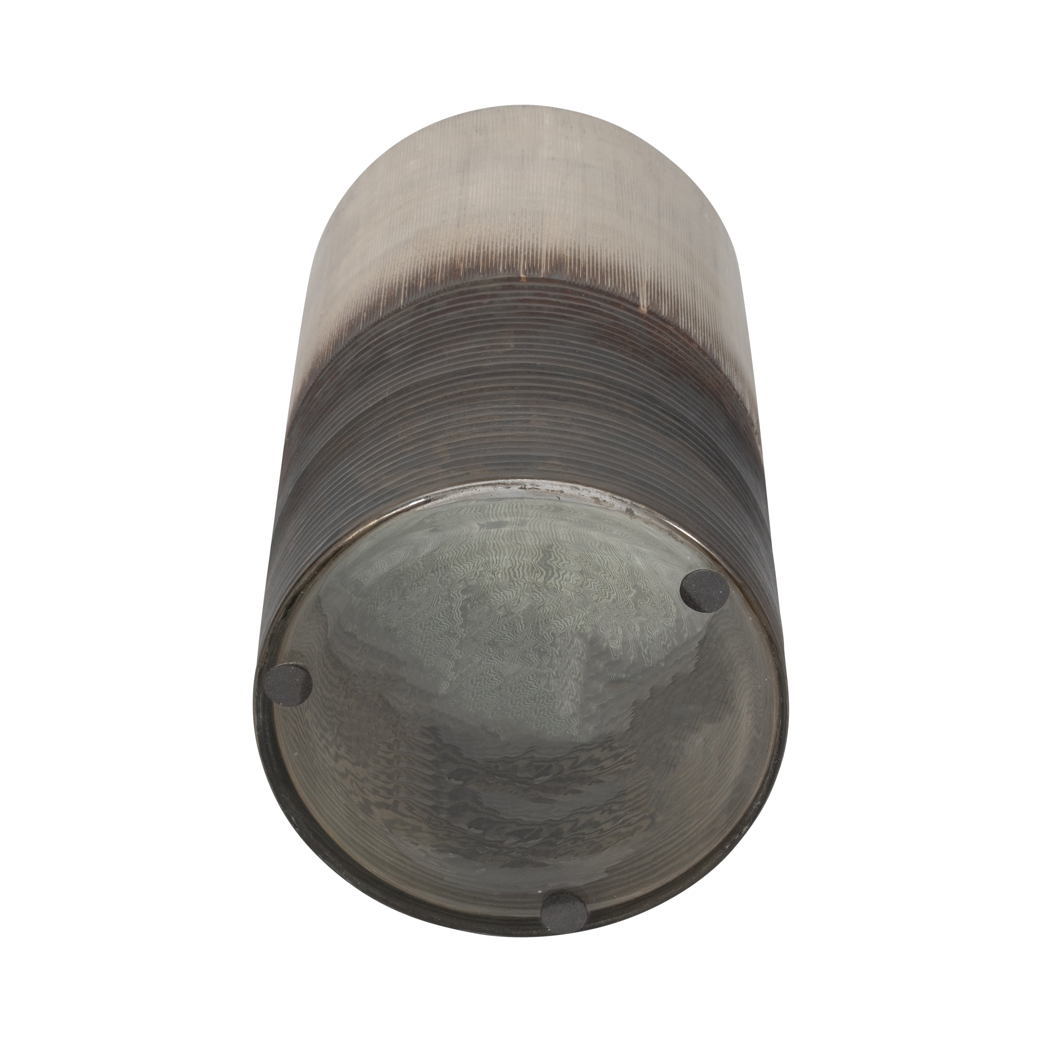 Glass, 13" Metallic 2-tone Vase, Silver - Decor Addict, LLC