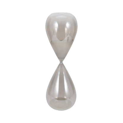 Glass Small Teardrop Silhouette Hourglass - Grey, 20 in. - Decor Addict, LLC