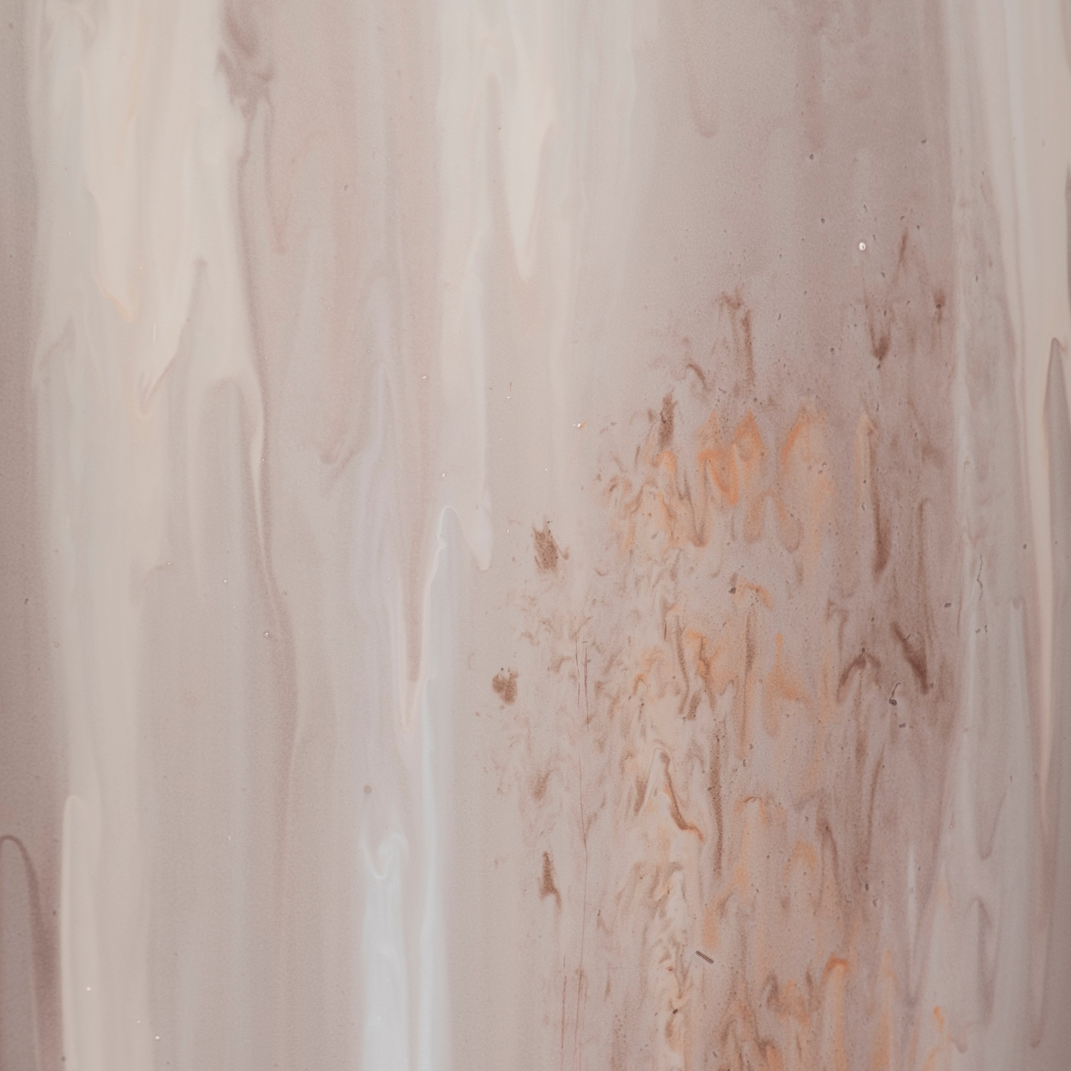 24" Curved Glass Vase Opal Finish, Ivory Multi - Decor Addict, LLC