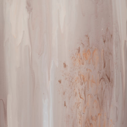 24" Curved Glass Vase Opal Finish, Ivory Multi - Decor Addict, LLC