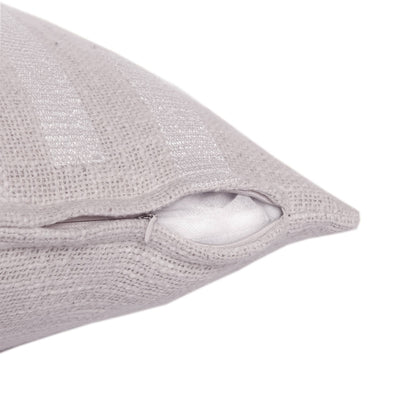 Modern/Contemporary Geometric Hand-Woven Throw Pillow: Ivory / 20" x 20" - Decor Addict, LLC