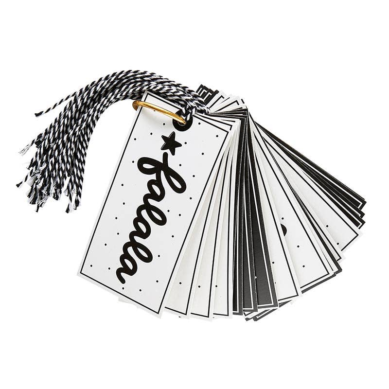 Gift Tags Book - Black/White Holiday - Decor Addict, LLC