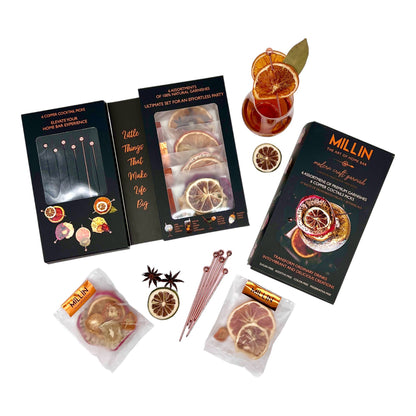 Gourmet Dry Fruit Cocktail Garnish Set with Copper Picks - Decor Addict, LLC