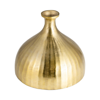 Metal, 7" Bulbous Vase,gold - Decor Addict, LLC