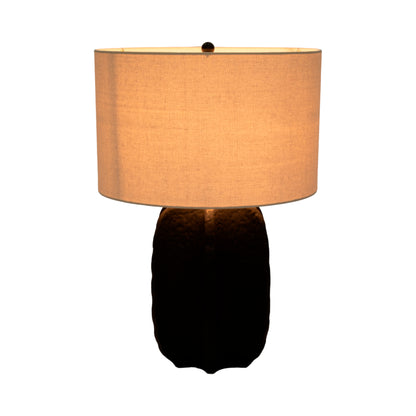 24" Textured Jagged Table Lamp, Black/white - Decor Addict, LLC