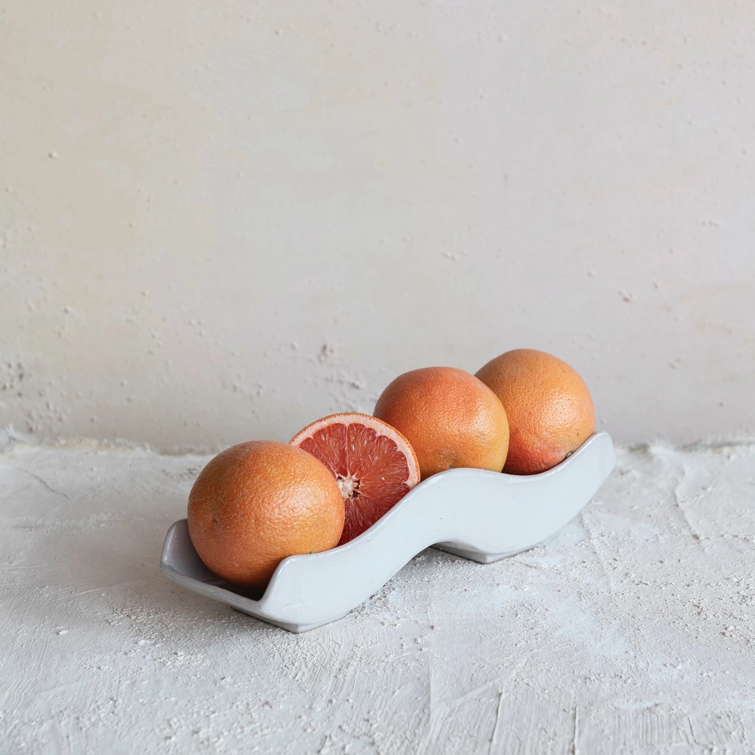 Stoneware Wave Tray, Reactive Glaze (Each One Will Vary) - Decor Addict, LLC