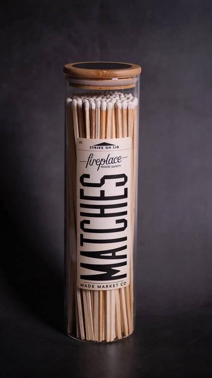 Apothecary Vintage Fireplace White Matches - Decor Addict, LLC