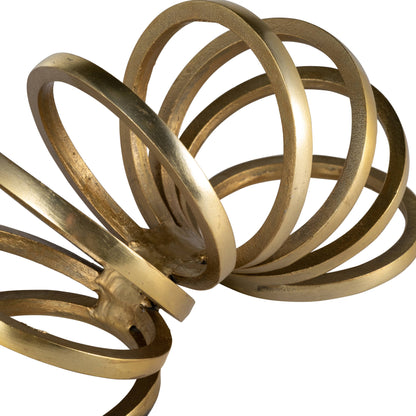 Decorative Sculpture - Gold Metal Slinky Ring, 11 in. - Decor Addict, LLC