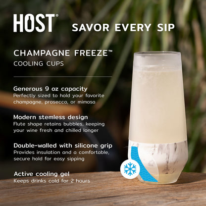 Champagne FREEZE™ in Glitter, Set of 4 - Decor Addict, LLC