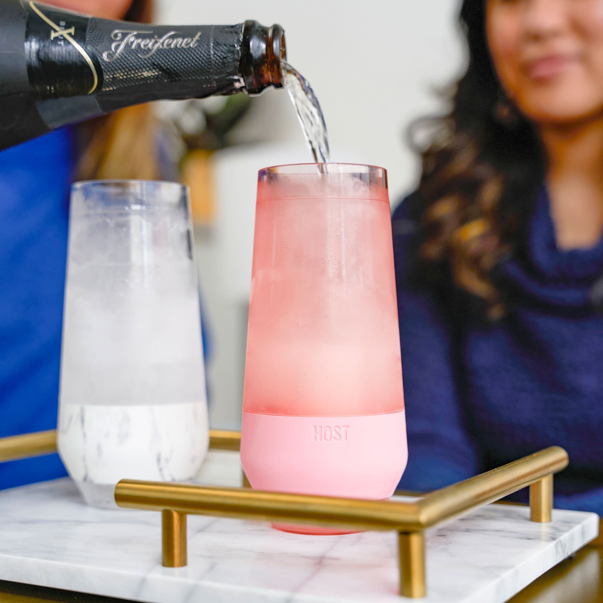 Champagne FREEZE™ in Marble, Set of 2 - Decor Addict, LLC