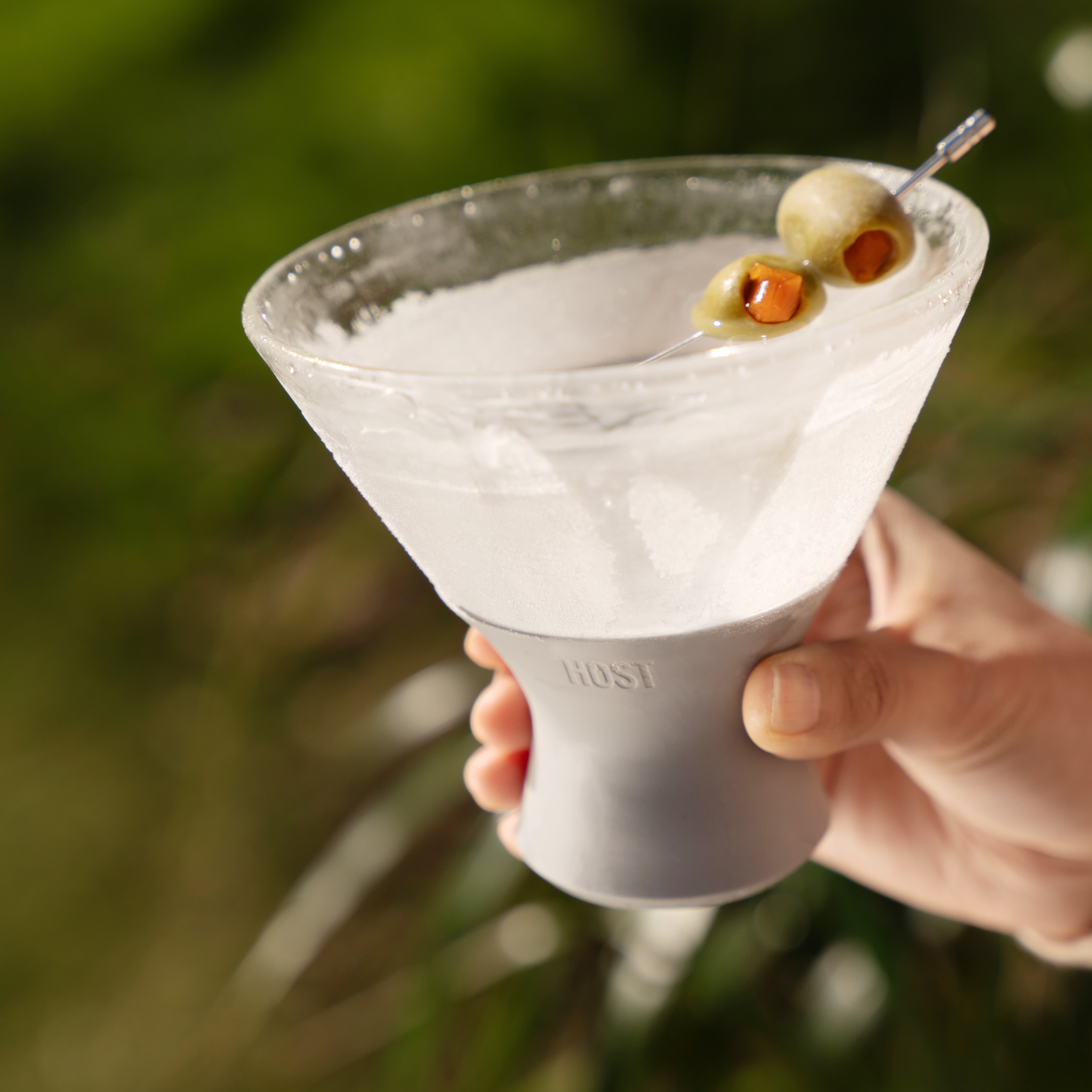 Glass Martini FREEZE™ in Gray, Set of 2 - Decor Addict, LLC