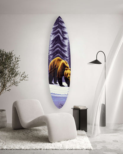 Bear Pattern Acrylic Surfboard Wall Art - Decor Addict, LLC