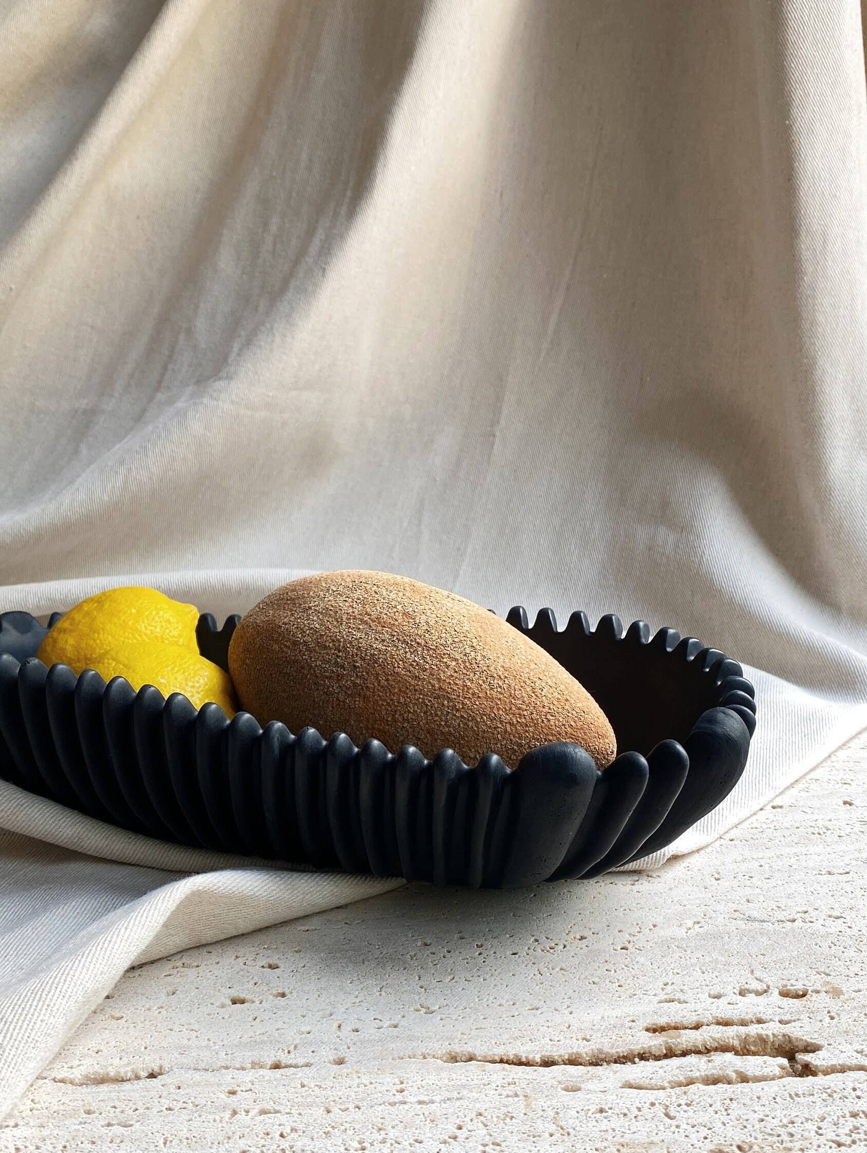 FORMA handmade concrete bowl: Black - Decor Addict, LLC