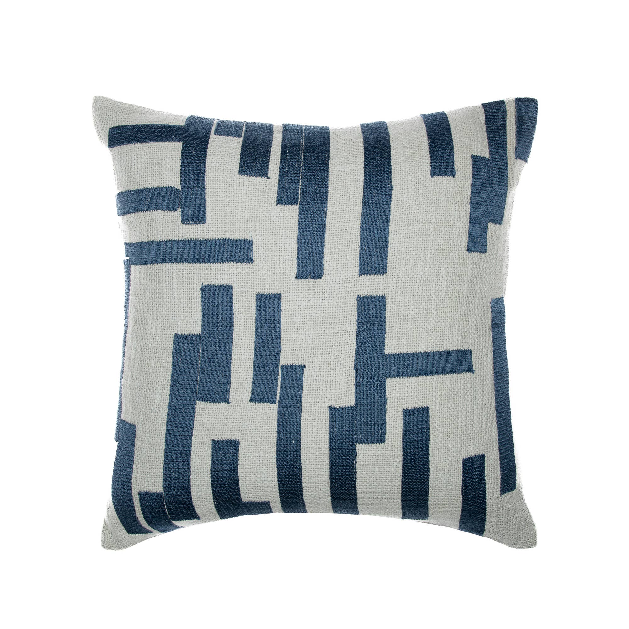 Modern/Contemporary Geometric Hand-Woven Throw Pillow: Ivory / 20" x 20" - Decor Addict, LLC