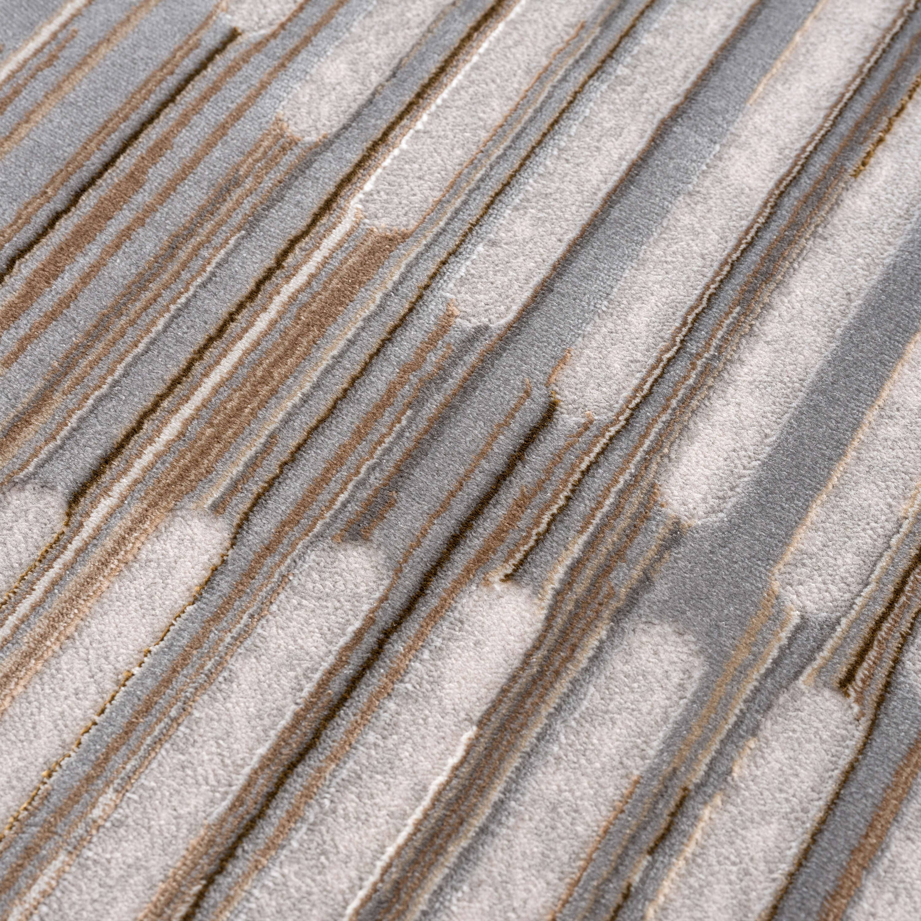 Abani Rugs Regal REG160A Beige Ivory Striped Mid Century Rug: 2' x 3' - Decor Addict, LLC