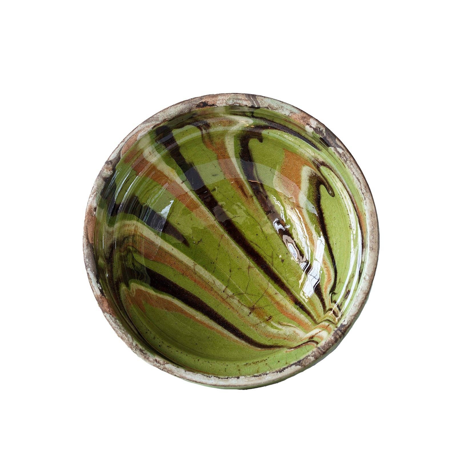 Cottage Crafted Bowl, Mini: Marbleized Green