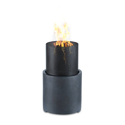 22" Wood Burning Faux Stone Fire Column - Decor Addict, LLC