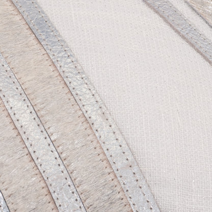 20x12" Linen, Chevron Decorative Pillow, Ivory/sil - Decor Addict, LLC