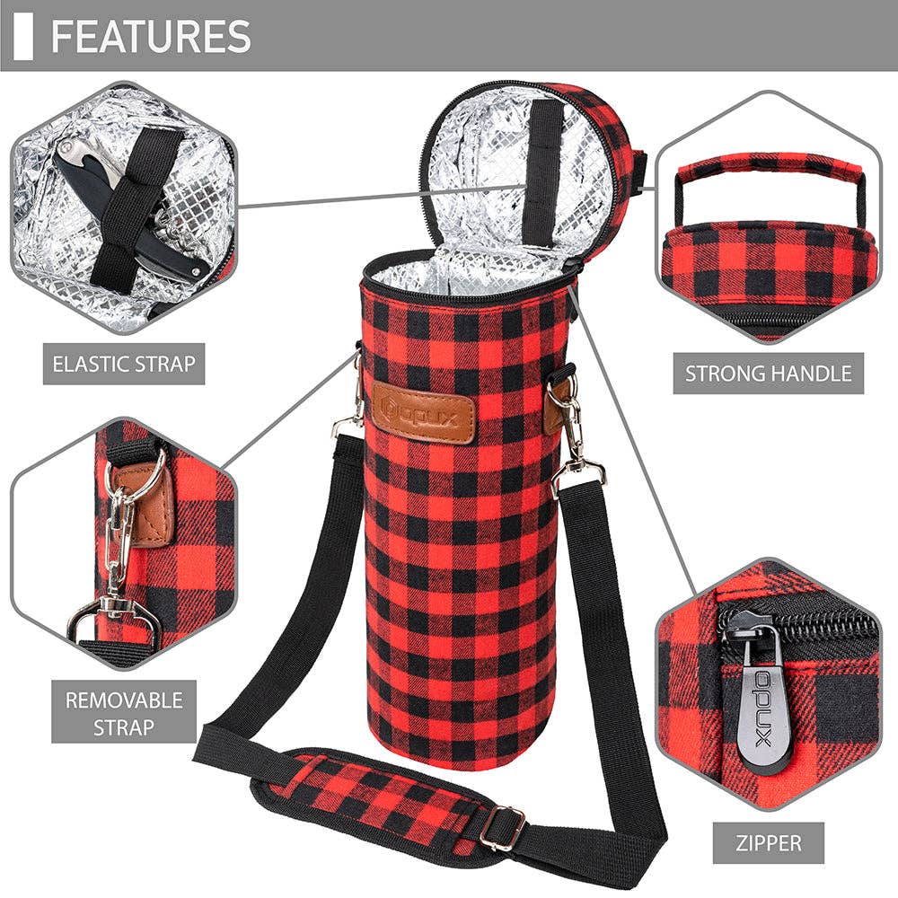 1 Bottle Wine Carrier Bag: Black / 1 Bottle - Decor Addict, LLC