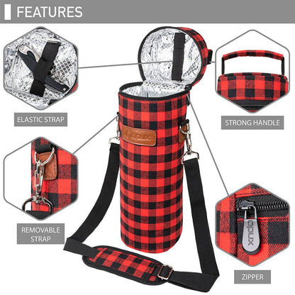 1 Bottle Wine Carrier Bag: Black / 1 Bottle - Decor Addict, LLC