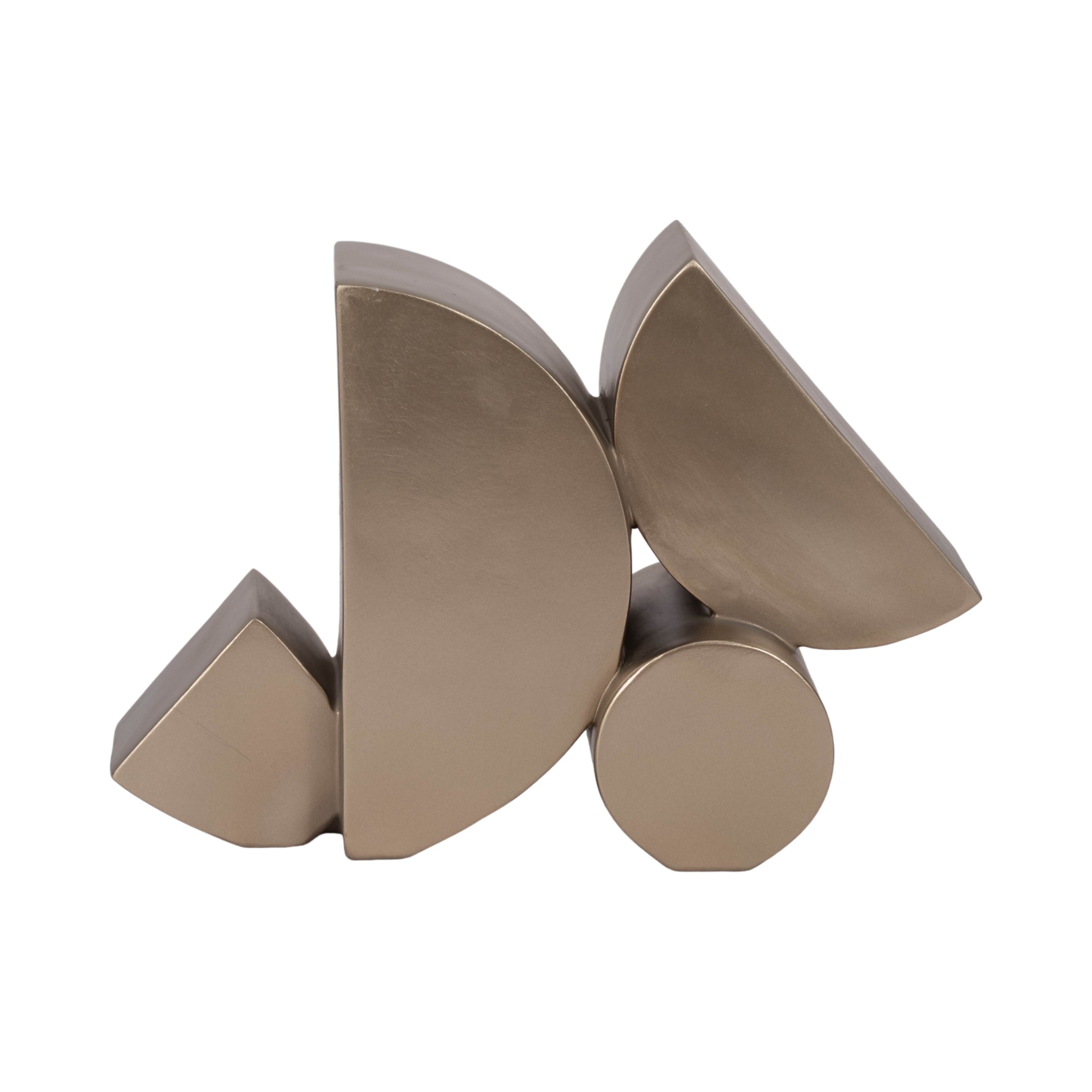 13" Stacked Shapes Sculpture, Champagne - Decor Addict, LLC