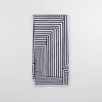 Mono Maze Dish Towel- 16''x24'': Folded Packaging - Decor Addict, LLC