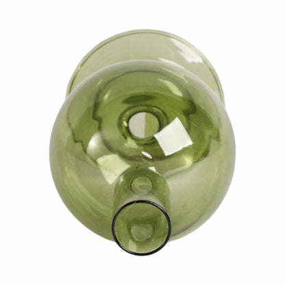 Taper Candle Holder - Olive Glass Bubble, 7 in. - Decor Addict, LLC