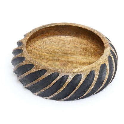 6 Inch Round Decorative Handmade Wooden Bowl - Decor Addict, LLC