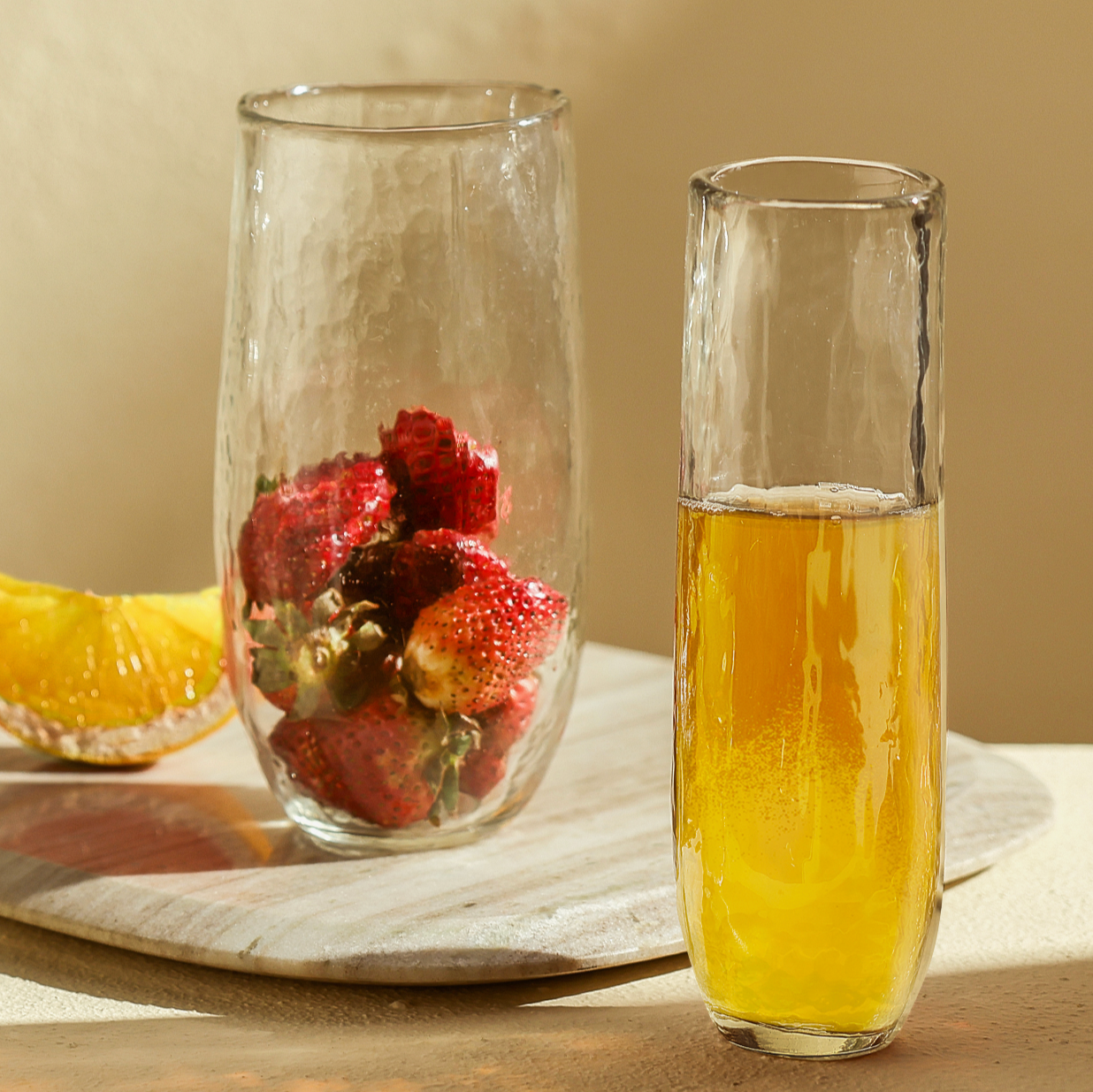 Pebbled Large Glasses - Set of 4 - Decor Addict, LLC