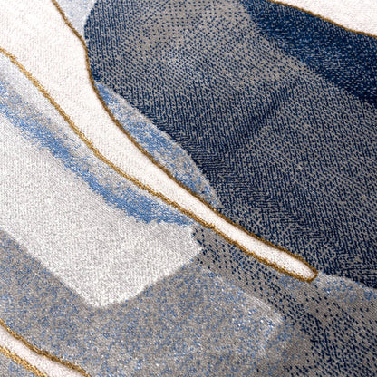 Abani Rugs Regal REG130A Blue Grey Asymmetric Circles Rug: 2' x 3' - Decor Addict, LLC