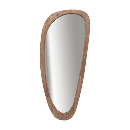 Wood, 15x36 Egg Shaped Mirror, Brown Wb - Decor Addict, LLC