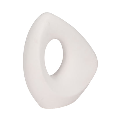 11" Lopsided Open Cut Out Vase Sand Texture, White - Decor Addict, LLC