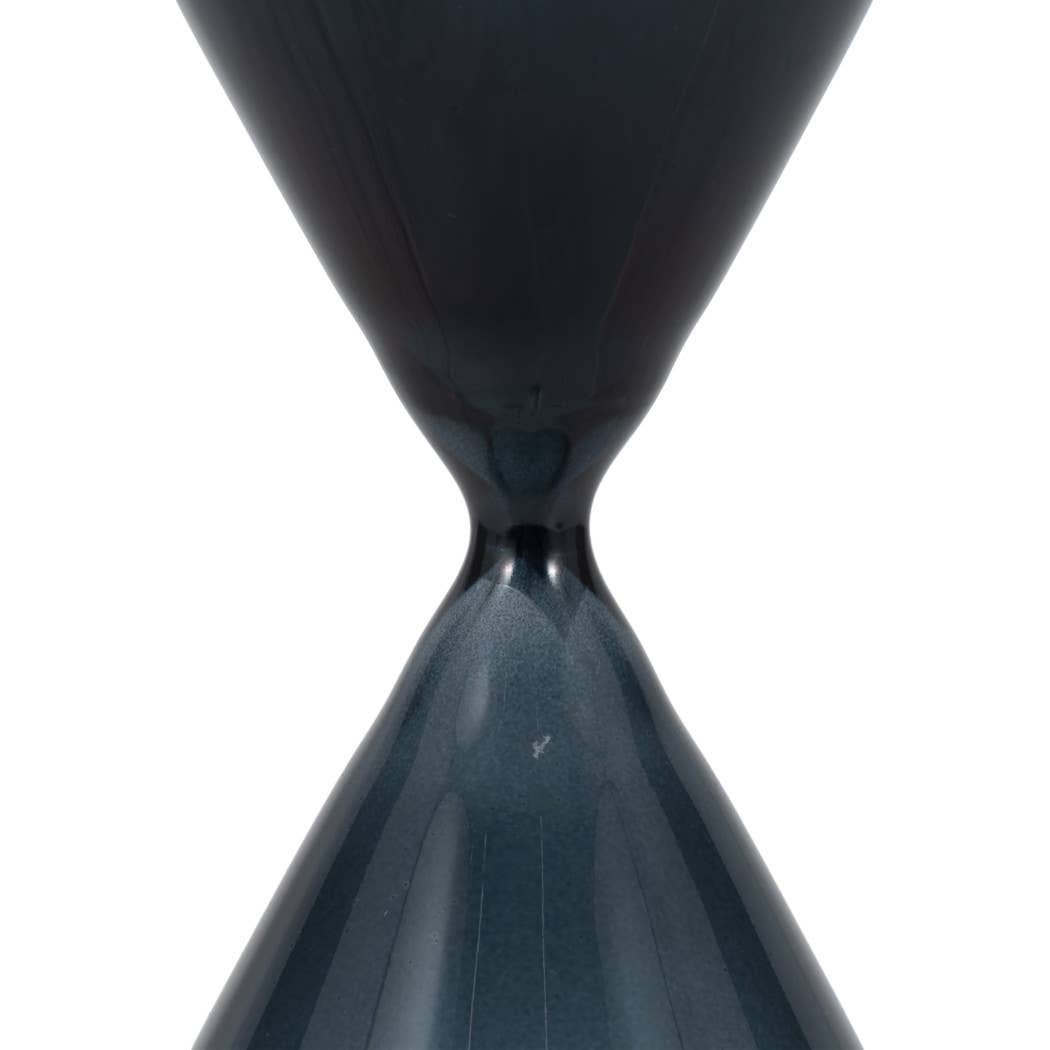 Glass Small Sleek Teardrop Hourglass - Blue, 20 in. - Decor Addict, LLC