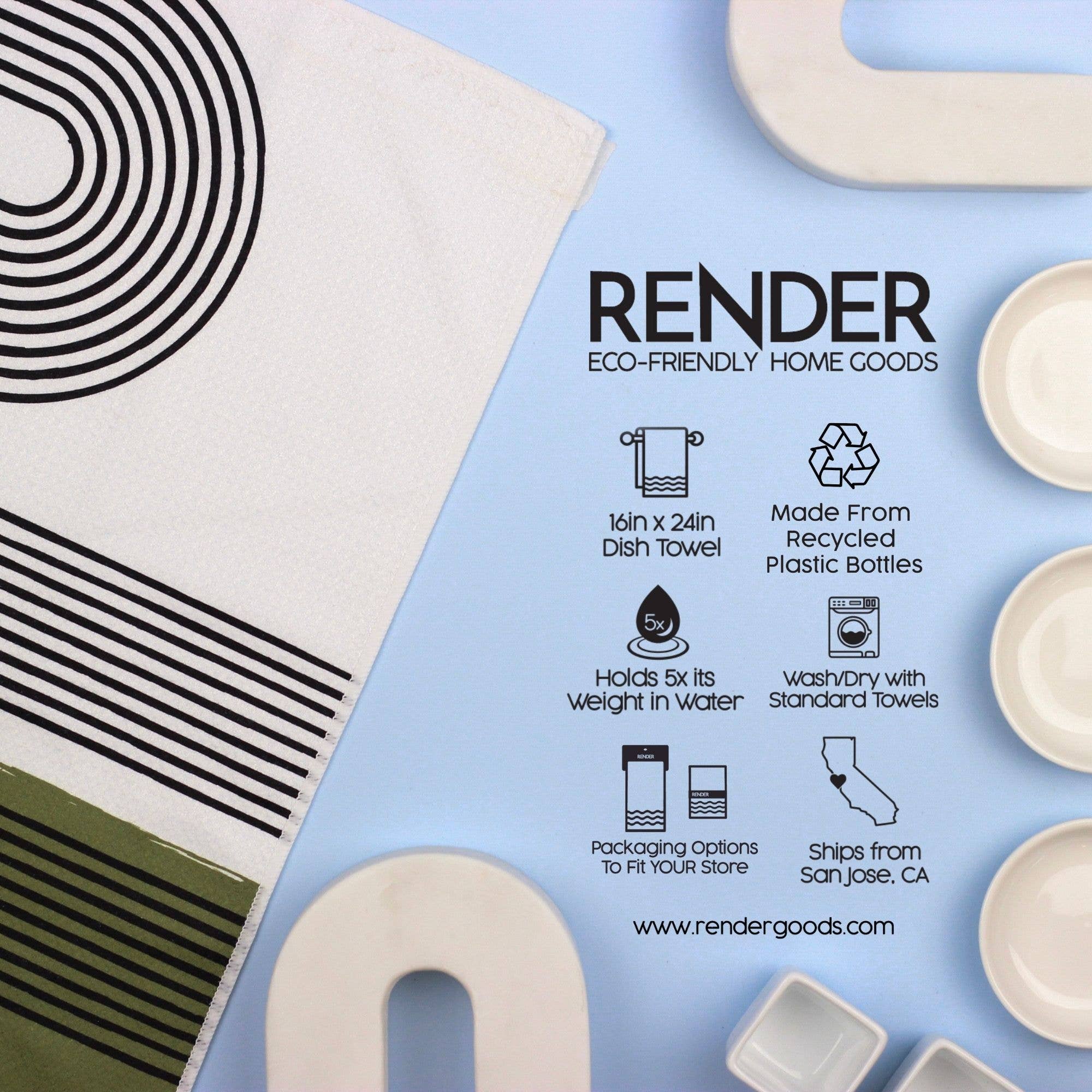 Double Rainbow Colorblock Dish Towel- 16''x24'' - Decor Addict, LLC